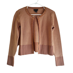 ADRIENNE VITTADINI Preppy Cardigan With Gold Accents
